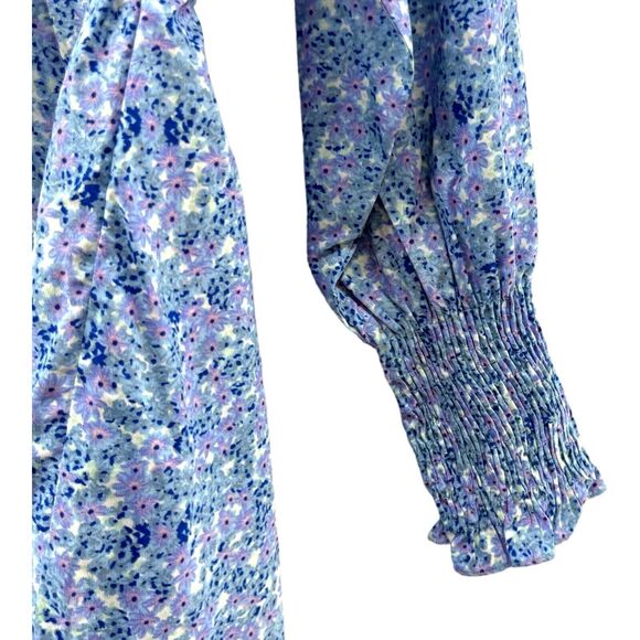 Vero Moda Henna Dress Womens Small Floral Ruffle Long Sleeve Mini Sundress NWT - Picture 3 of 16